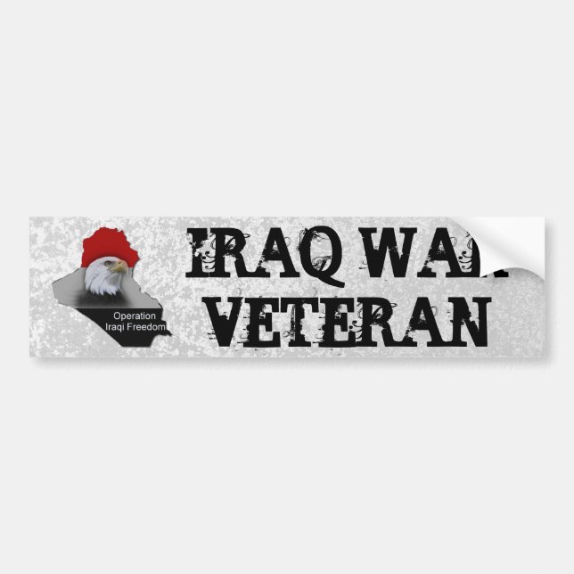 Autocollant De Voiture Vétéran de militaires de combattant d'Irak (Devant)