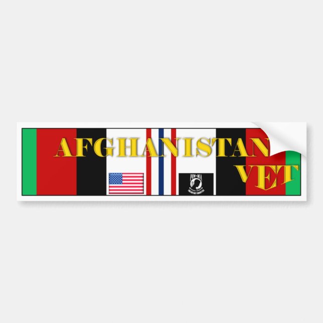 AUTOCOLLANT DE VOITURE VÉTÉRINAIRE DE L'AFGHANISTAN (Devant)