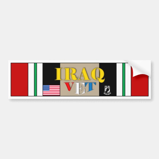 AUTOCOLLANT DE VOITURE VÉTÉRINAIRE DE L'IRAK (Devant)