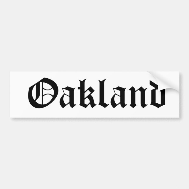 Autocollant De Voiture Vieille police anglaise d'Oakland (Devant)