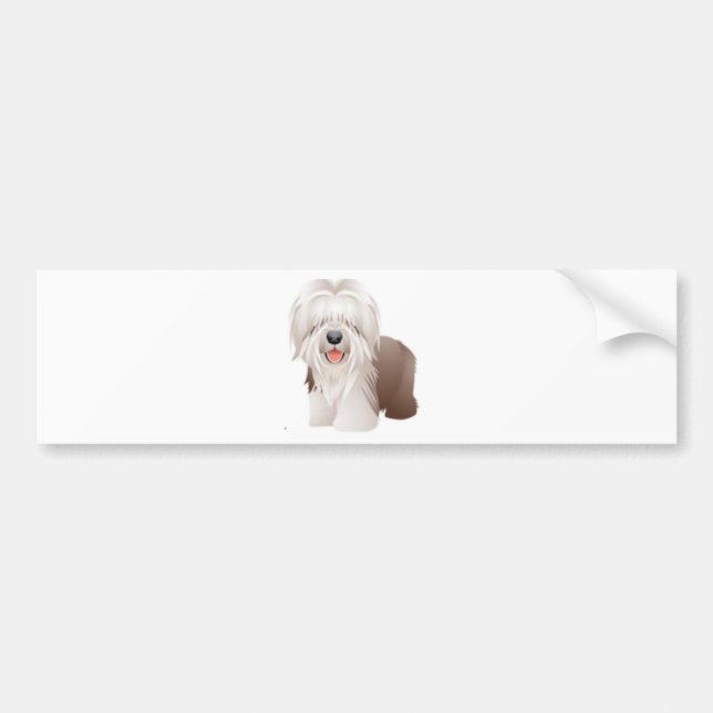 Autocollant De Voiture Vieux chien de berger anglais (Devant)