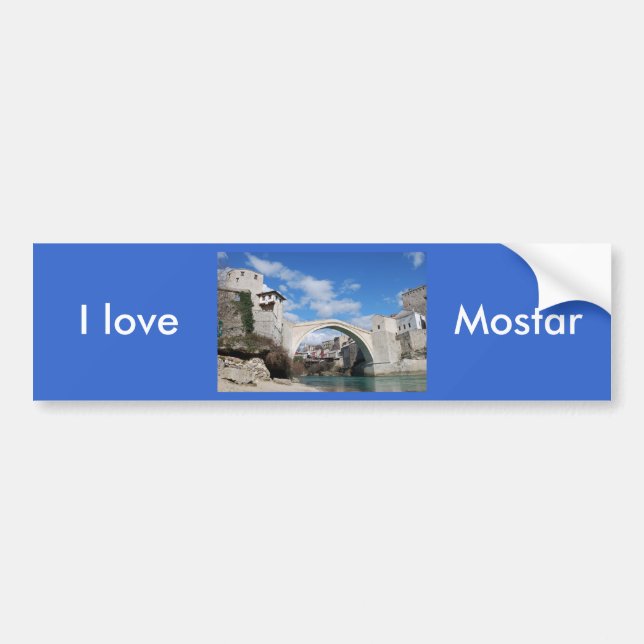Autocollant De Voiture Vieux pont à Mostar (Devant)