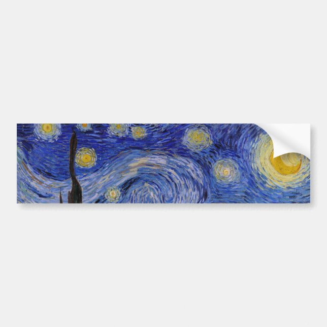 Autocollant De Voiture Vincent Van Gogh - La nuit étoilée (Devant)