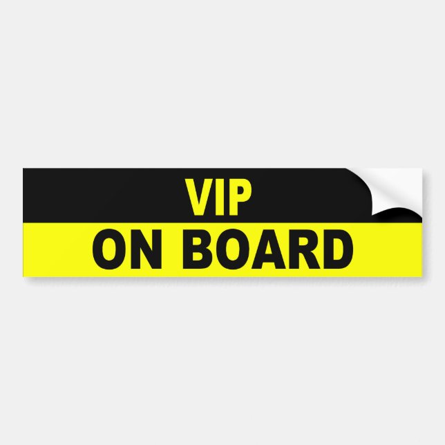 AUTOCOLLANT DE VOITURE VIP À BORD (Devant)