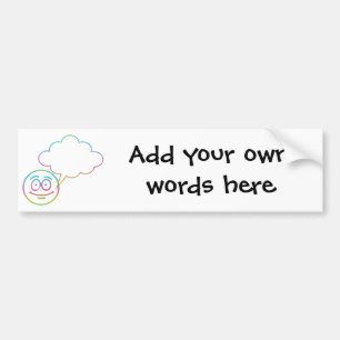 Autocollant De Voiture Visage #1 avec la bulle de la parole