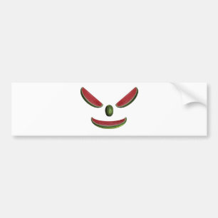 Autocollant De Voiture Visage de pastèque souriant