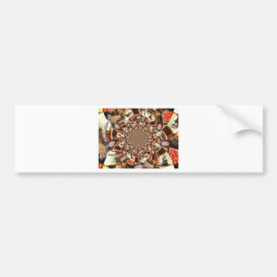 Autocollant De Voiture Vision psychédélique des teintes Brown