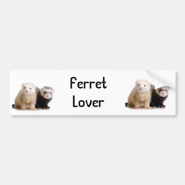 Autocollant De Voiture Voiture Bumpersticker d'amant de furet (Devant)