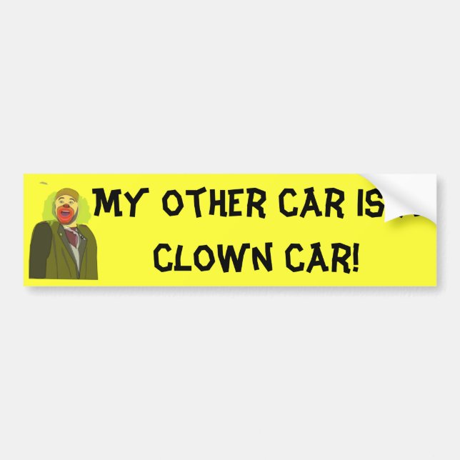 Autocollant De Voiture Voiture de clown (Devant)