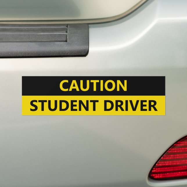 Autocollant De Voiture Voiture noire jaune pour l'élève de prudence (En voiture)