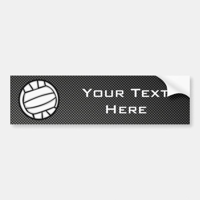 Autocollant De Voiture Volleyball de fibre de carbone de Faux (Devant)