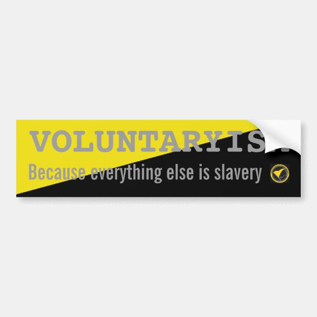 Autocollant De Voiture Voluntaryism-autocollant (Devant)