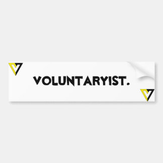 Autocollant De Voiture Voluntaryist.