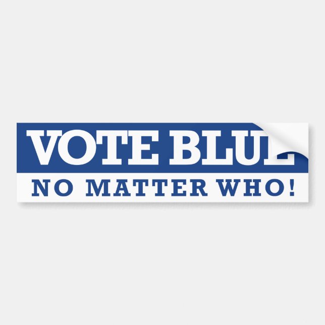 Autocollant De Voiture Vote Bleu Peu Importe Qui (Devant)
