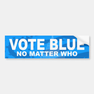 Autocollant De Voiture Vote Bleu Peu Importe Qui