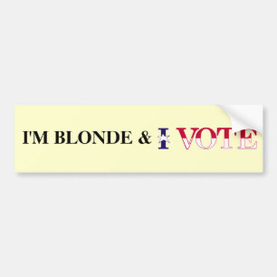 Autocollant De Voiture Vote blond
