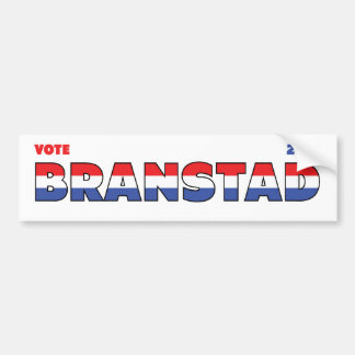 Autocollant De Voiture Vote Branstad 2010 élections blanc et bleu rouges