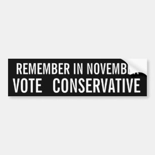 Autocollant De Voiture Vote conservateur