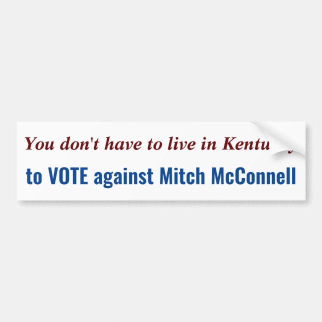 Autocollant De Voiture Vote contre Mitch McConnell (Devant)