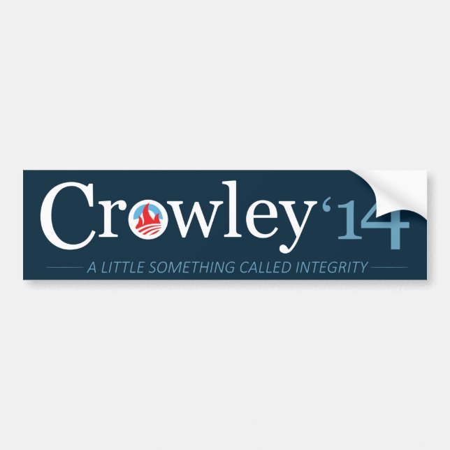 Autocollant De Voiture Vote Crowley (Devant)