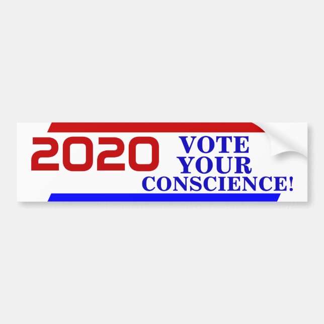 Autocollant De Voiture VOTE de la campagne 2020 VOTRE CONSCIENCE ! (Devant)