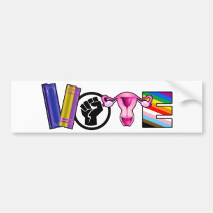 Autocollant De Voiture Vote for Humanity Pro Book Pro Choice Civil Rights