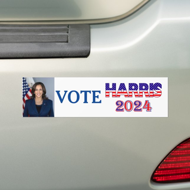 Autocollant De Voiture Vote Harris 2024 Président Démocrate Texte (En voiture)