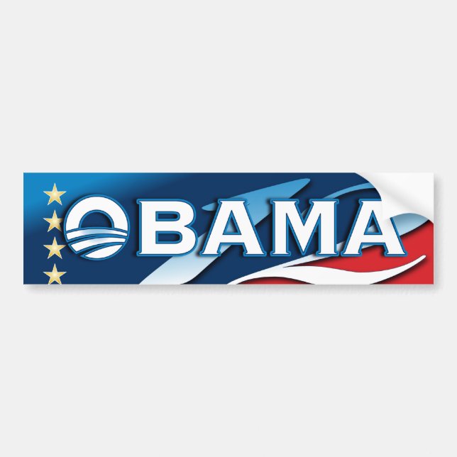 Autocollant De Voiture Vote OBAMA 2012 adhésifs pour pare-chocs (Devant)