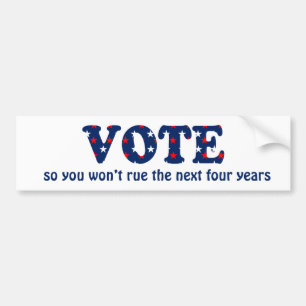 Autocollant De Voiture Vote ou Rue l'élection
