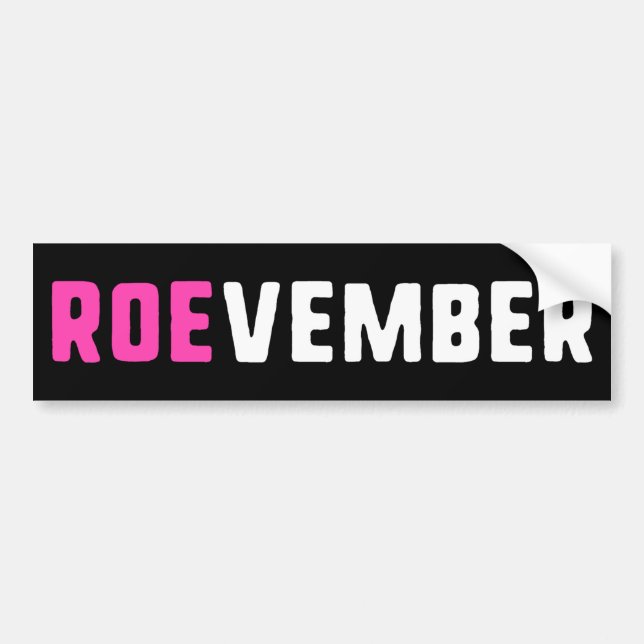 Autocollant De Voiture Vote pour l'avortement Pro-Choice ROEvember (Devant)