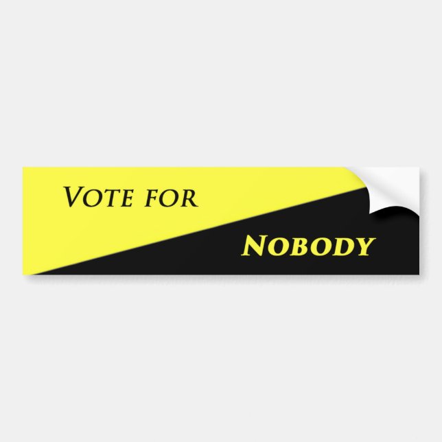 Autocollant De Voiture Vote pour personne 2 (Devant)