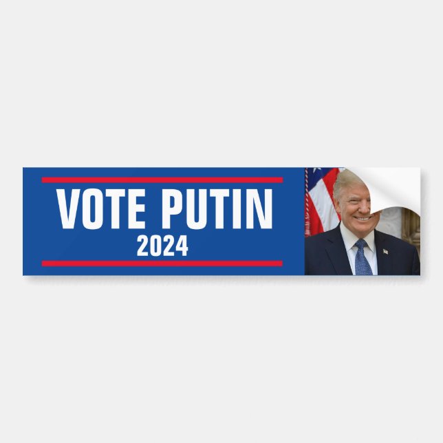 AUTOCOLLANT DE VOITURE VOTE POUTINE 2024 (Devant)