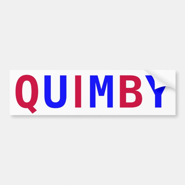 Autocollant De Voiture Vote Quimby pour le maire (Devant)