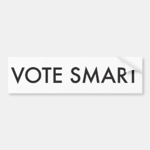 AUTOCOLLANT DE VOITURE VOTE SMART