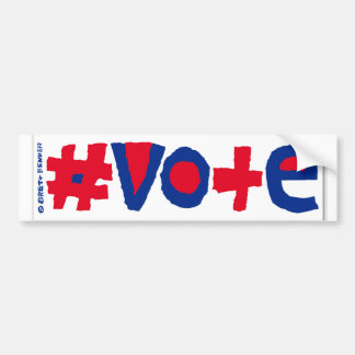 Autocollant De Voiture #vote Sticker pare-chocs/Rouge blanc et bleu