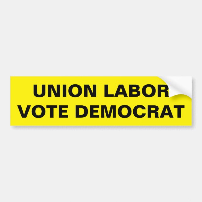 AUTOCOLLANT DE VOITURE VOTE SYNDICALE DU TRAVAIL DÉMOCRATE (Devant)
