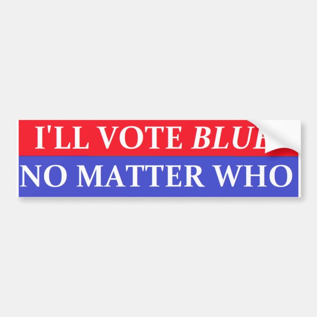 Autocollant De Voiture VoteBlue2 (Devant)
