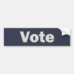 Autocollant De Voiture Voter bleu foncé avec texte blanc