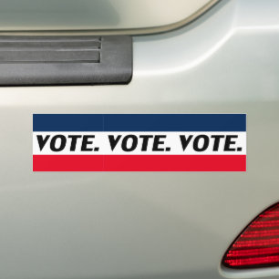 Autocollant De Voiture "Voter" Lettres noires, voiture rouge bleu blanc