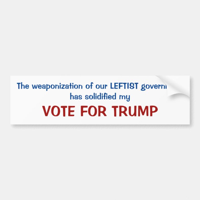 AUTOCOLLANT DE VOITURE VOTER POUR TRUMP (Devant)