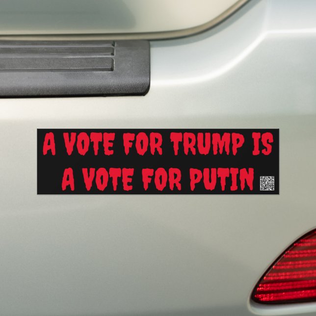 Autocollant De Voiture Voter pour Trump, c'est voter pour Poutine (En voiture)