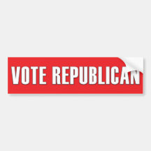 VOTER REPUBLICAN Simple facile à lire Bold Red GOP