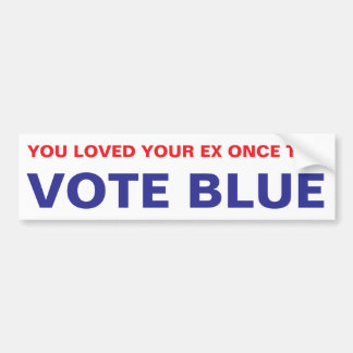 AUTOCOLLANT DE VOITURE VOTEZ BLEU