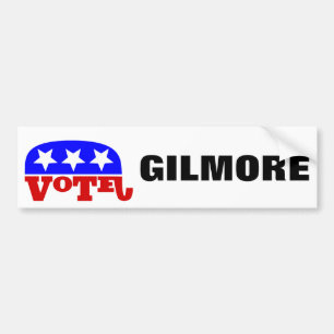 Autocollant De Voiture Votez Jim Gilmore Eléphant républicain