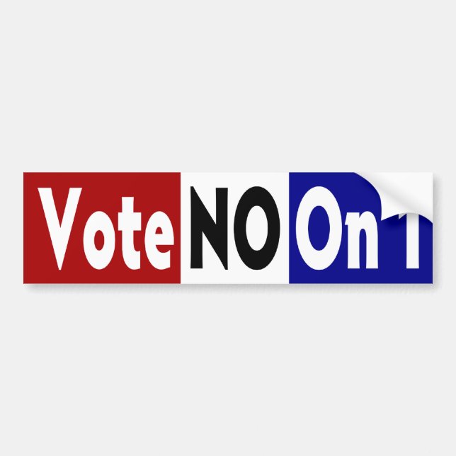 Autocollant De Voiture Votez non sur 1 adhésif pour pare-chocs (Devant)