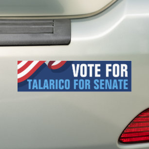 Autocollant De Voiture Votez Talarico pour le Sénat Drapeau Américain