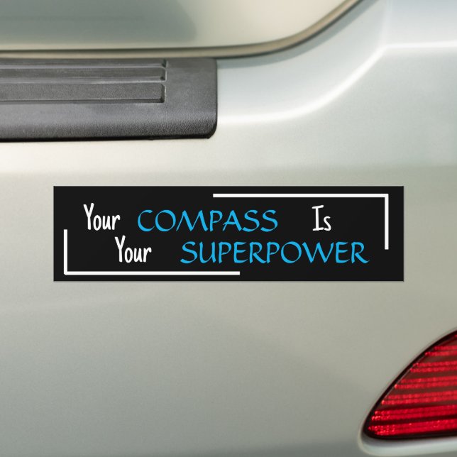 Autocollant De Voiture "Votre boussole est votre superpuissance" (En voiture)