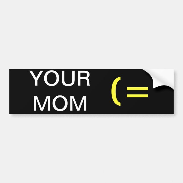 AUTOCOLLANT DE VOITURE VOTRE MAMAN (= (Devant)