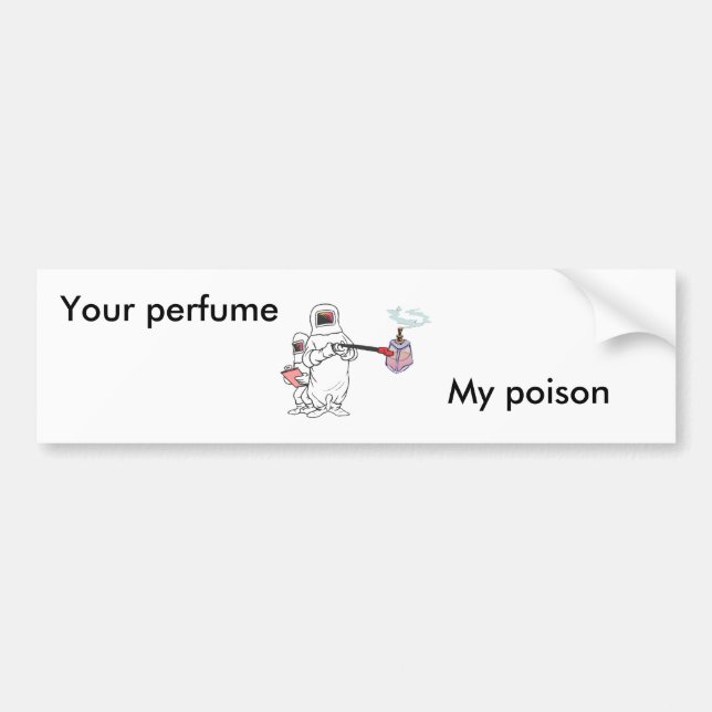 Autocollant De Voiture Votre parfum, mon pare-chocs de poison (Devant)