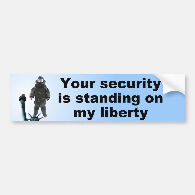 Autocollant De Voiture Votre sécurité sur ma liberté (Devant)
